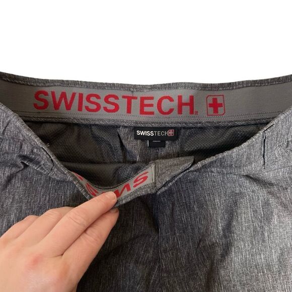 Swiss tech gray elastic waist golf style shorts 38 - Picture 13 of 16